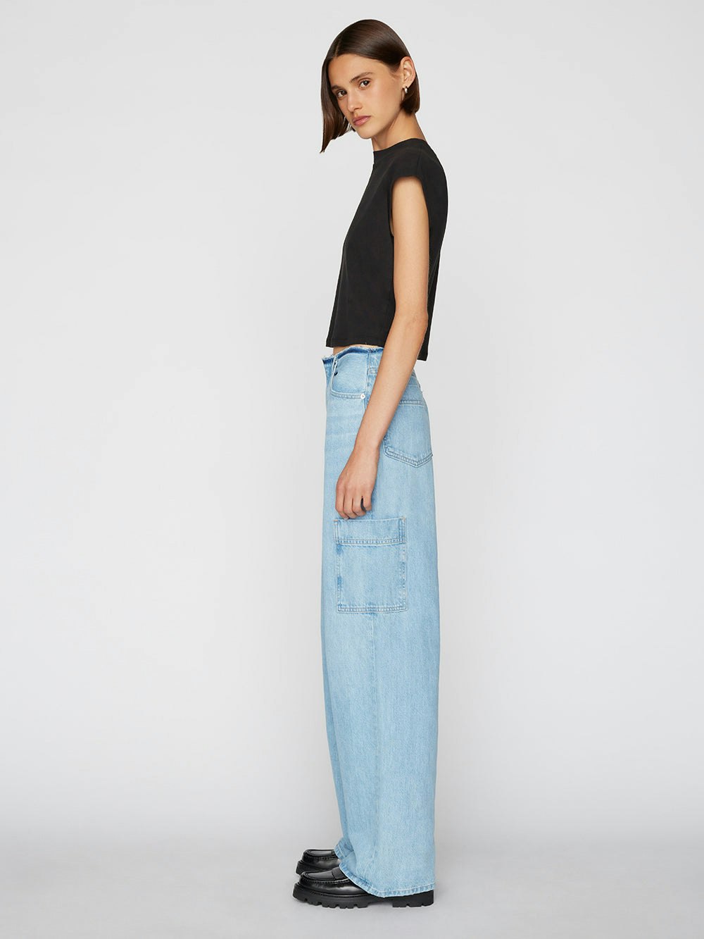 jeans side full body view